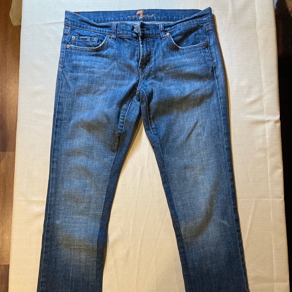 7 For All Mankind jeans, size 30, flex fabric so they’re extra comfortable! Boot